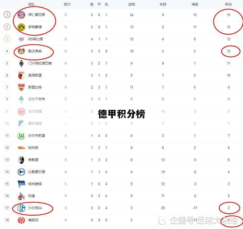 〖德甲16-17年积分榜〗新浪体育德甲积分榜