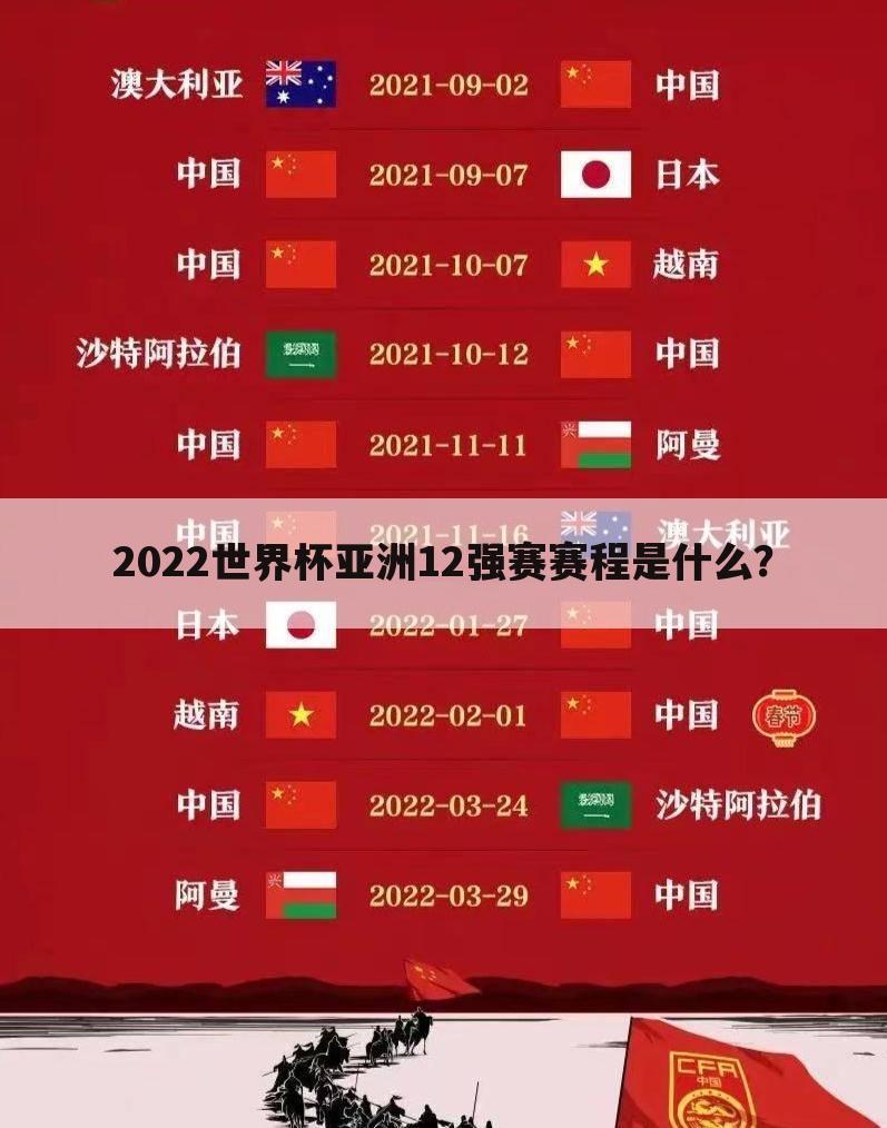 【世预赛12强赛】世预赛12强赛程