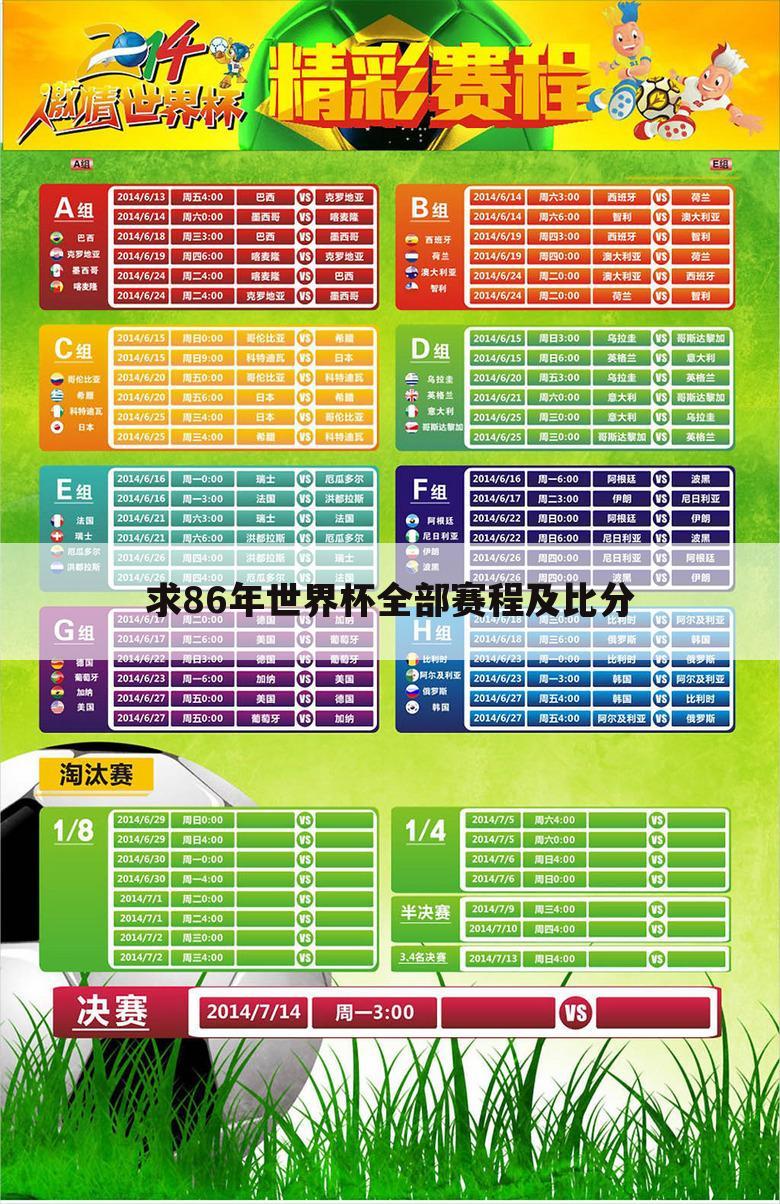 求86年世界杯全部赛程及比分